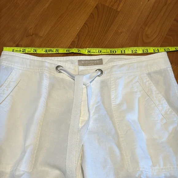 Banana Republic White Linen Pants Size 2 Ryan Fit - Picture 5 of 13
